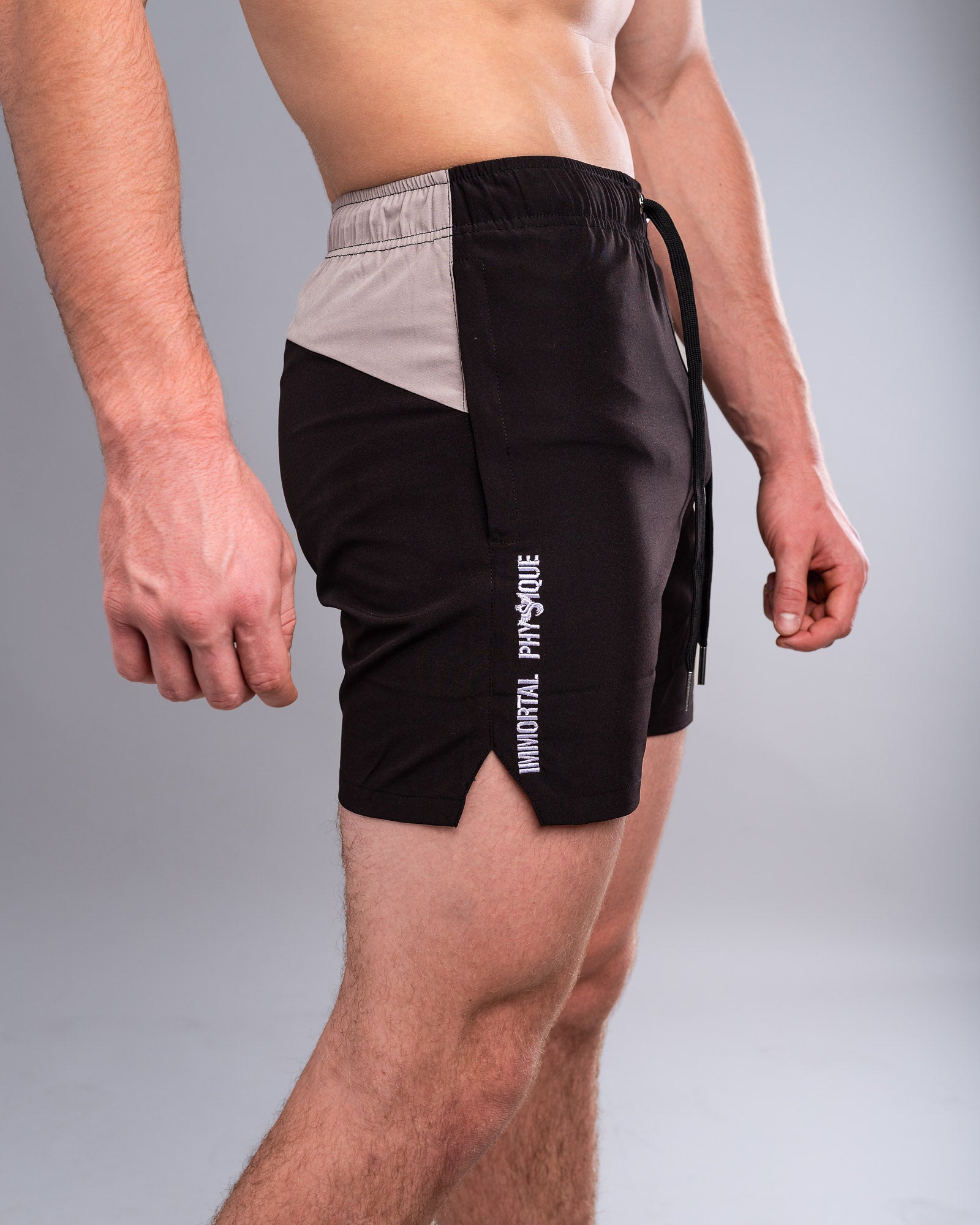 Mens gym shorts fitness swimming apparel by Immortal Physique